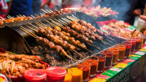 A stall of Kenyan Street Food