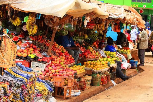 Typical food shelter fruit stand